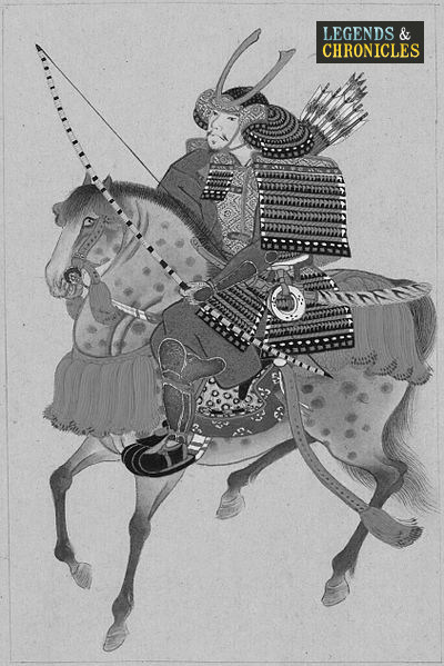 Japanese Samurai Warrior on Horseback