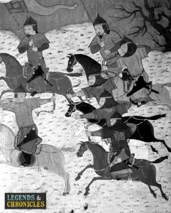 Mongolian Warriors on Horseback