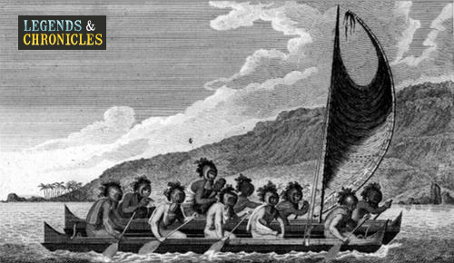 Hawaiian Warriors on a Boat